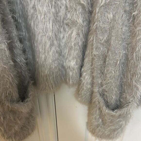 Cato Fuzzy Gray Sweater - Picture 4 of 4